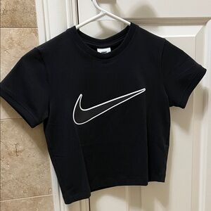 Nike Kids Black Tee with White Swoosh